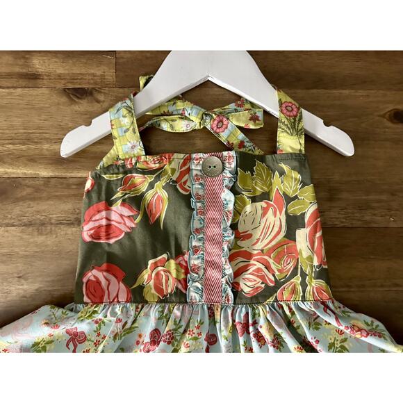 Matilda Jane Vintage Serendipity Blue Brown Floral Bowie Roundabout Halter Top 6 - Picture 3 of 10